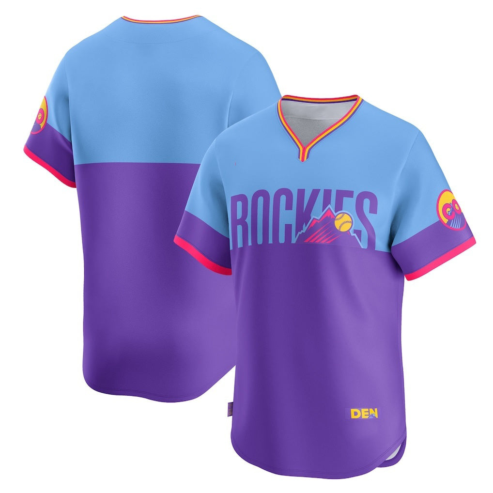 Colorado Rockies Purple-Light Blue CONTON 2025 City Connect Limited Jersey