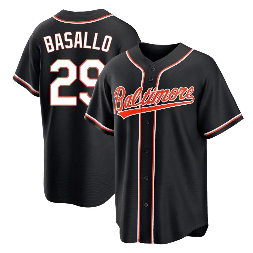 Baltimore Orioles #29 Samuel Basallo Player Black CONTON Out Home Game Stitched Jerseys