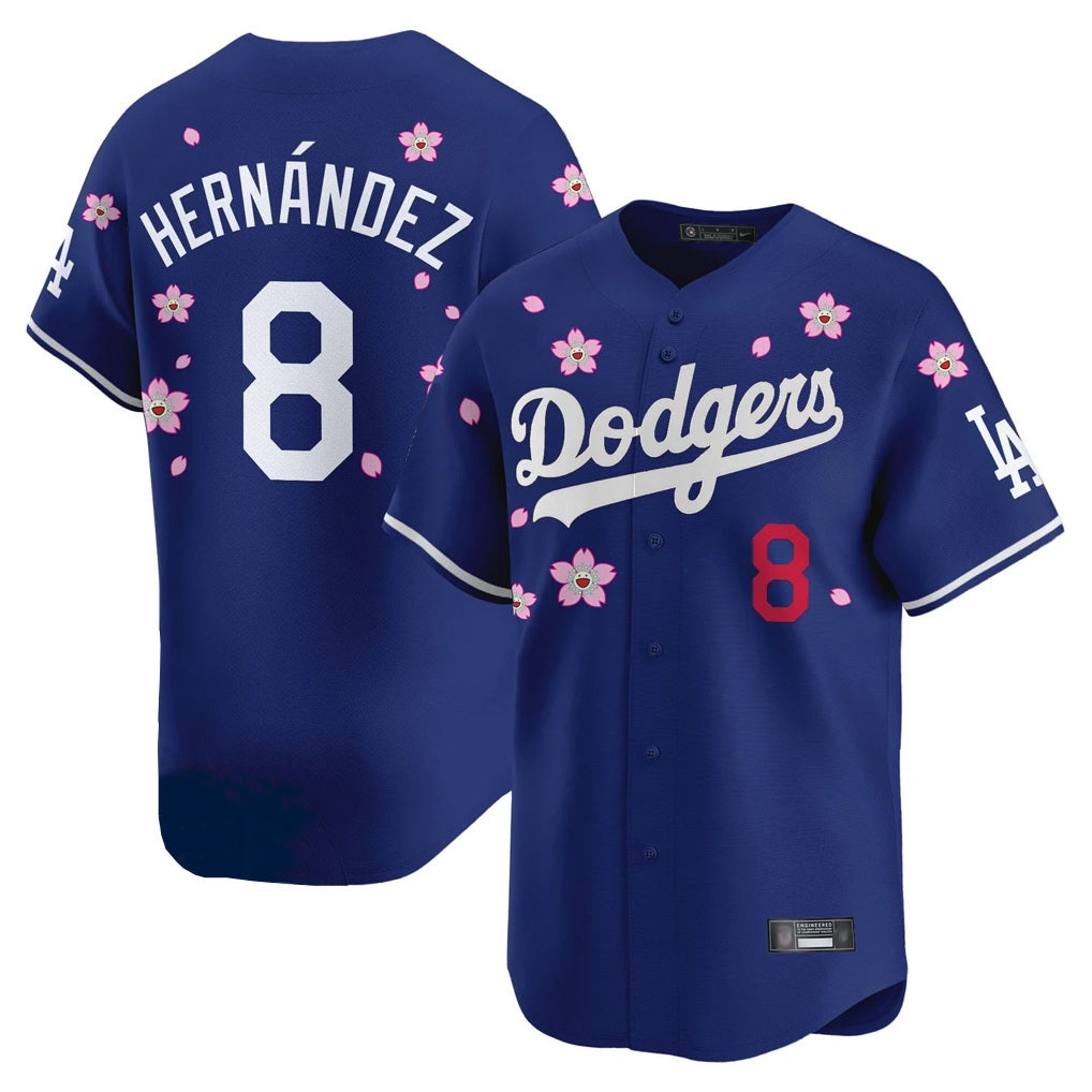 Los Angeles Dodgers #8 Enrique Hern¨¢ndez Player Royal CONTON Tokyo Series Vapor Premier Limited Stitched Jerseys
