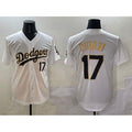 Los Angeles Dodgers #17 Shohei Ohtani White Gold CONTON Limited Stitched Jersey