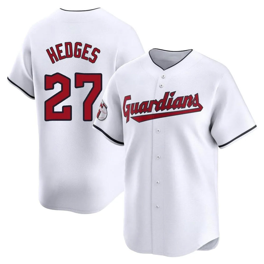 Cleveland Guardians #27 Austin Hedges Player White CONTON Limited Home Stitched Jerseys
