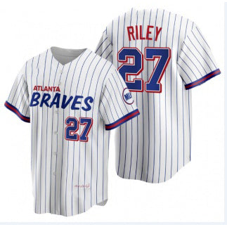 Atlanta Braves #27 Austin Riley 2021 City Connect Stitched White CONTON Jersey