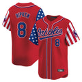 Baltimore Orioles #8 Cal Ripken Player Red CONTON Independence Day Vapor Premier Limited Home Game Stitched Jerseys