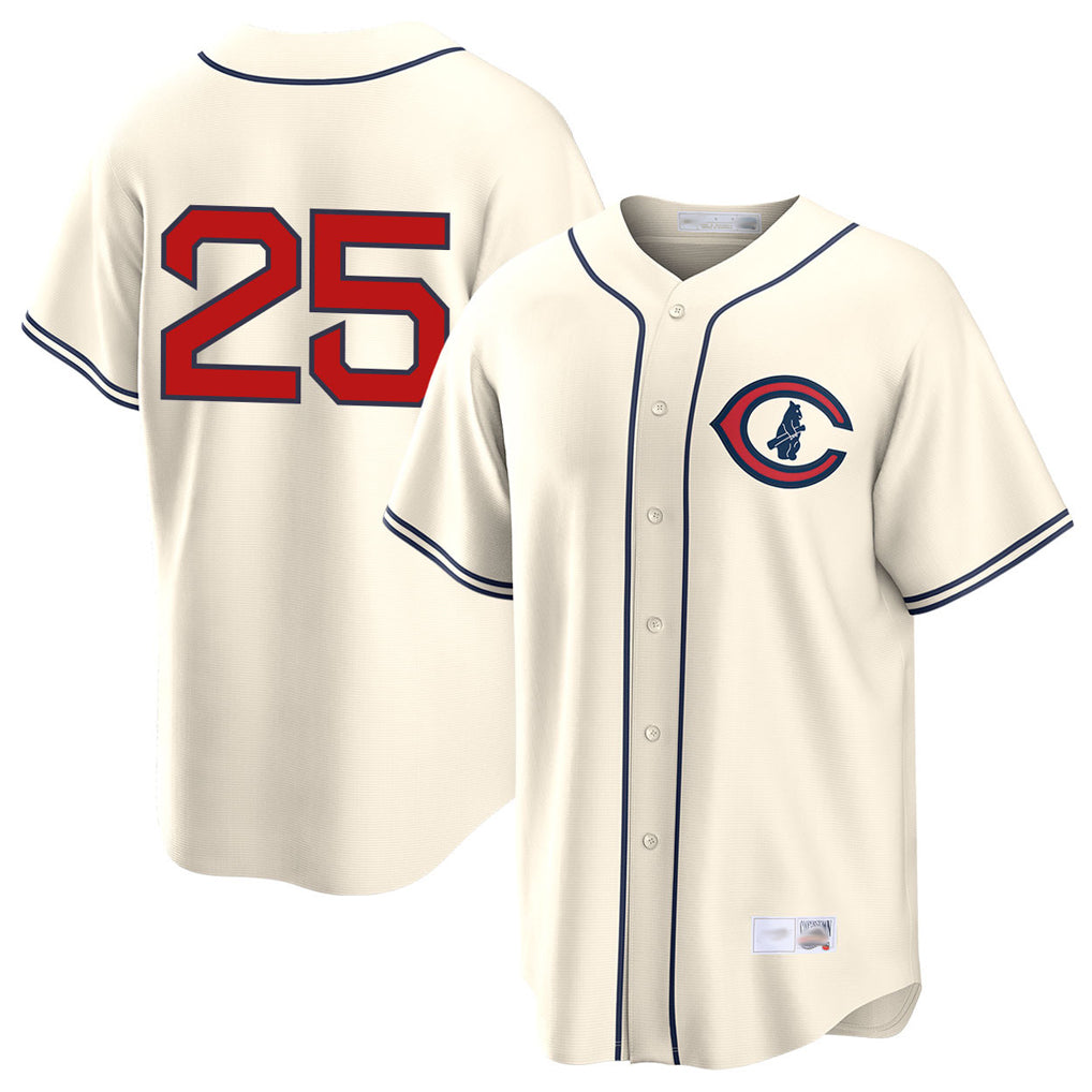 Chicago Cubs #25 Moises Ballesteros Player Cream CONTON Field of Dreams Home Game Stitched Jerseys