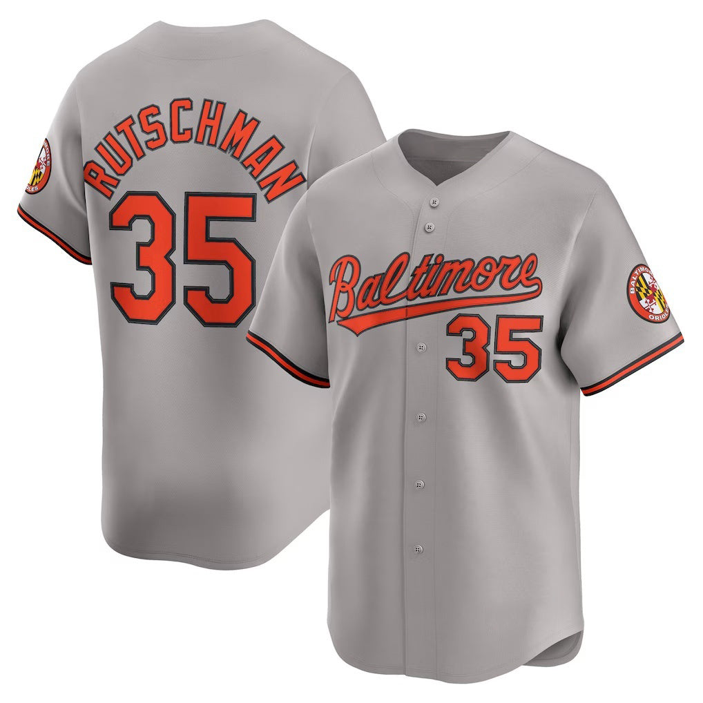 Baltimore Orioles #35 Adley Rutschman Gray CONTON Road Limited Player Jersey