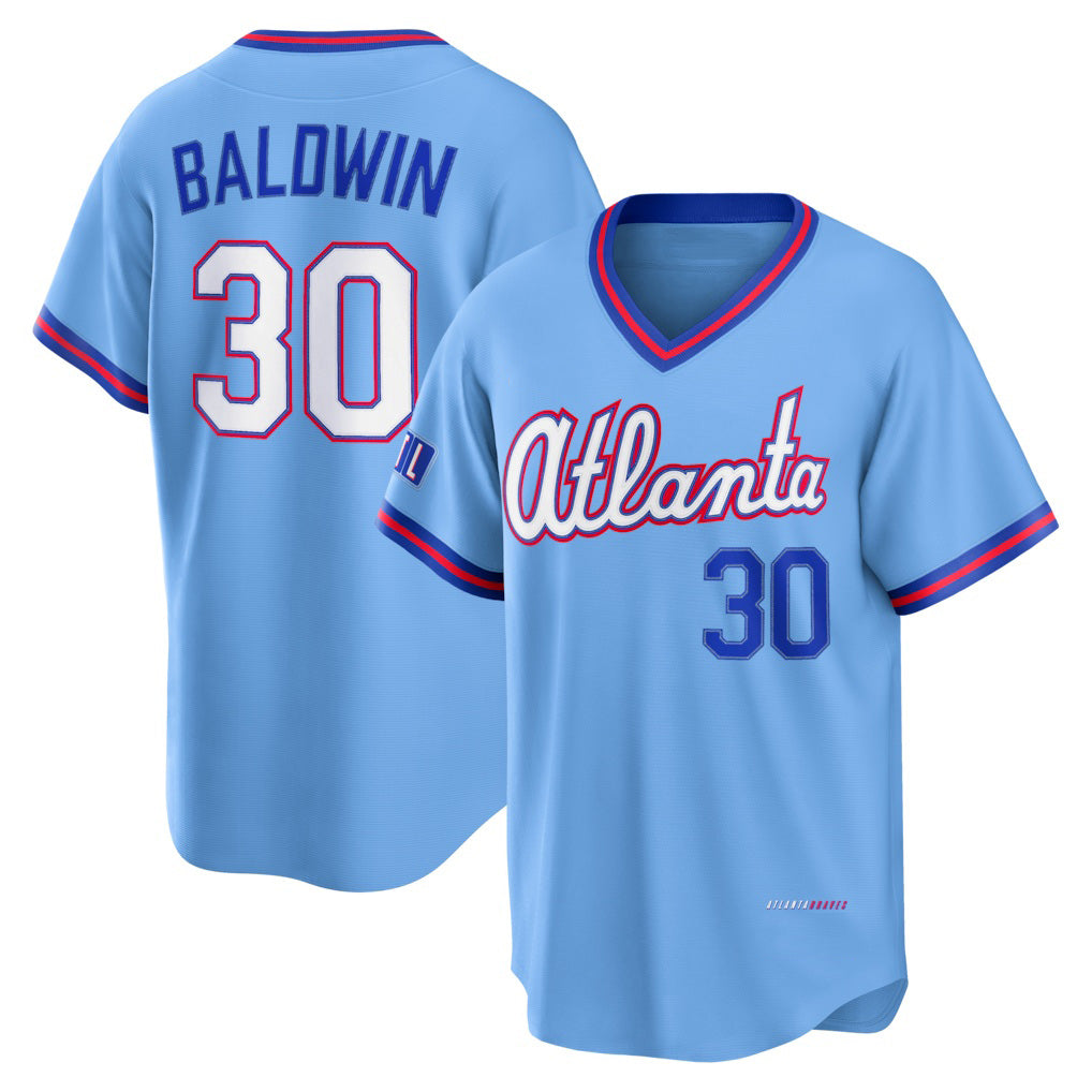 Atlanta Braves #30 Drake Baldwin Powder Blue CONTON 2026 City Connect Stadium Jersey