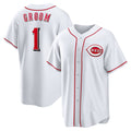 Cincinnati Reds #1 Groom White CONTON Home Replica Jersey
