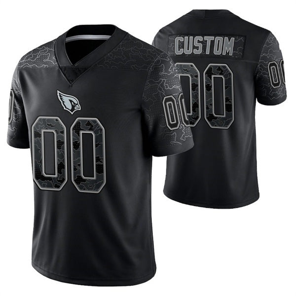 Custom A.Cardinals ACTIVE PLAYER Black CONTON Reflective Limited Stitched Jersey