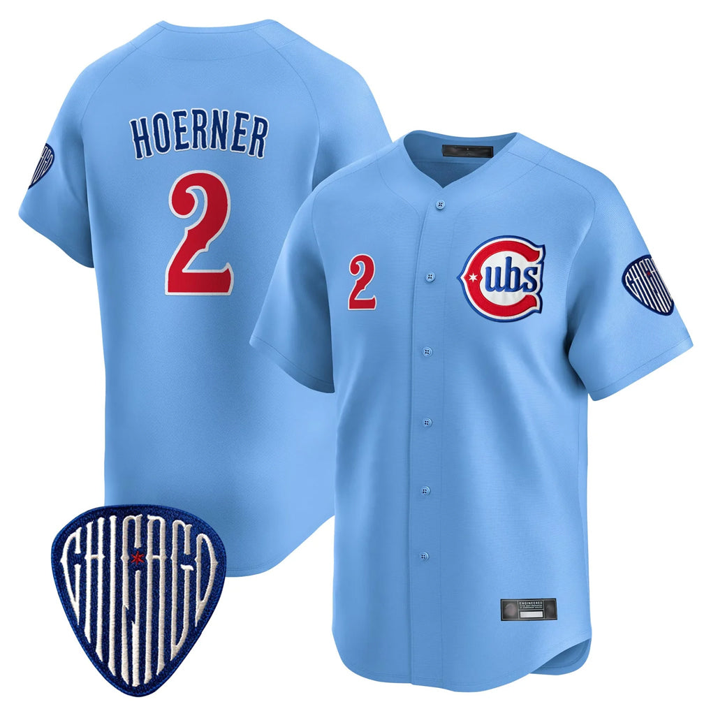 Chicago Cubs #2 Nico Hoerner Player Blue CONTON Vapor Premier Limited Home Stitched Jerseys