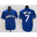 Kansas City Royals #7 Bobby Witt Jr Blue CONTON Cool Base Stitched Jersey