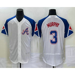 Atlanta Braves #3 Dale Murphy White CONTON 2023 City Connect Flex Base Stitched Jersey