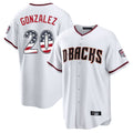 Arizona Diamondbacks #20 Luis Gonzalez Player White CONTON USA 250 Fourth of July Home Game Stitched Jerseys