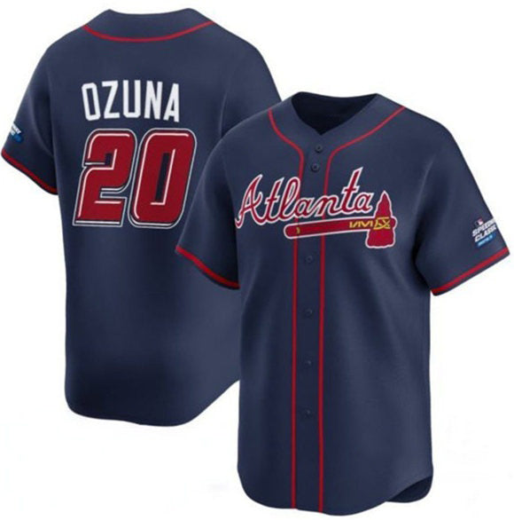 Atlanta Braves #20 Marcell Ozuna Navy CONTON 2025 Speedway Classic Alternate Limited Stitched Jersey
