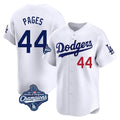 Los Angeles Dodgers #44 Andy Pages Player White CONTON World Series Meet Limited Home Stitched Jerseys