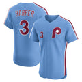 Philadelphia Phillies #3 Bryce Harper Light Blue CONTON Alternate Elite Jersey