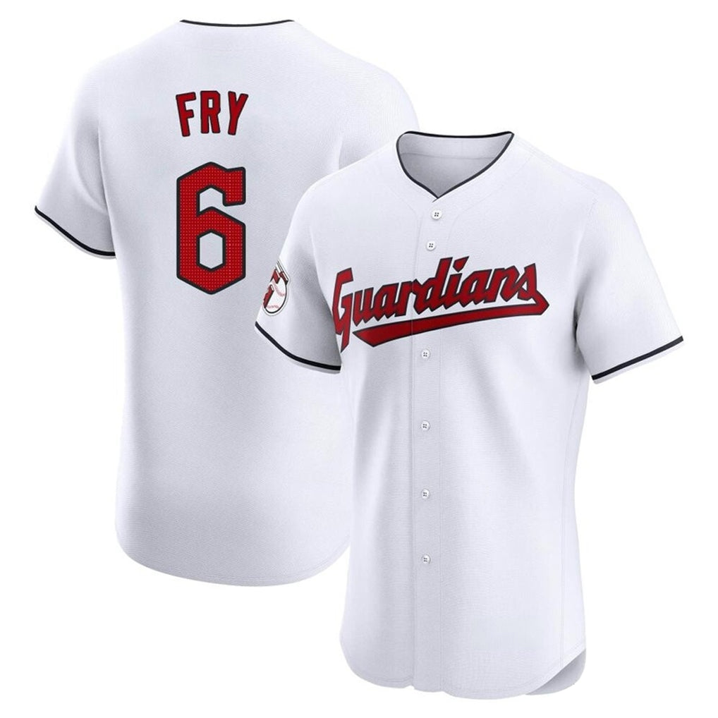Cleveland Guardians #6 David Fry Player White CONTON Limited Elite Home Stitched Jerseys