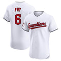 Cleveland Guardians #6 David Fry Player White CONTON Limited Elite Home Stitched Jerseys