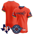 Houston Astros Blank Player Orange CONTON City Connect Texas Patch Vapor Premier Limited Elite Home Stitched Jerseys