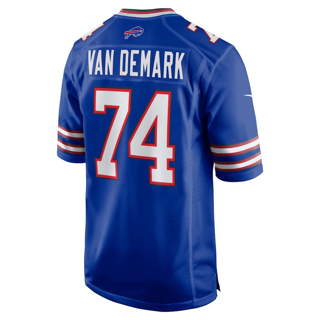 B.Bills #74 Ryan Van Demark Royal CONTON Game Player Jersey
