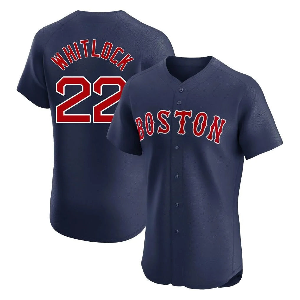 Boston Red Sox #22 Garrett Whitlock Player Navy CONTON Limited Elite Home Game Stitched Jerseys1