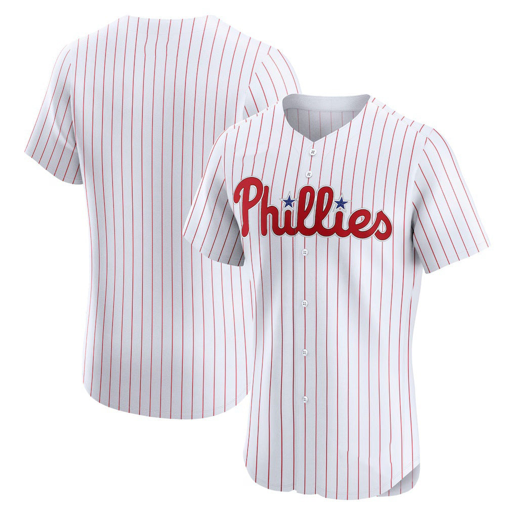 Philadelphia Phillies White CONTON Home Elite Jersey