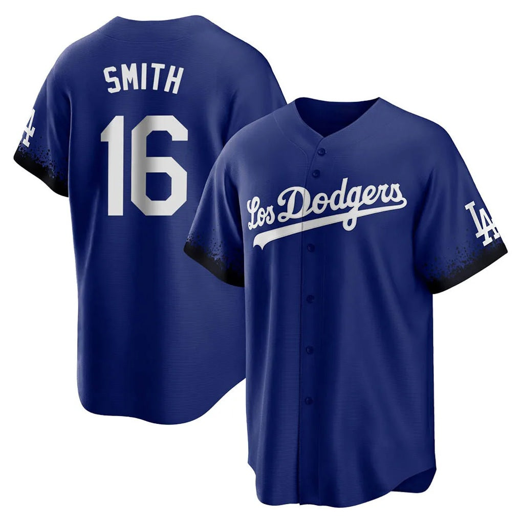 Los Angeles Dodgers #16 Will Smith Player Royal CONTON City Connect Home Game Stitched Jerseys