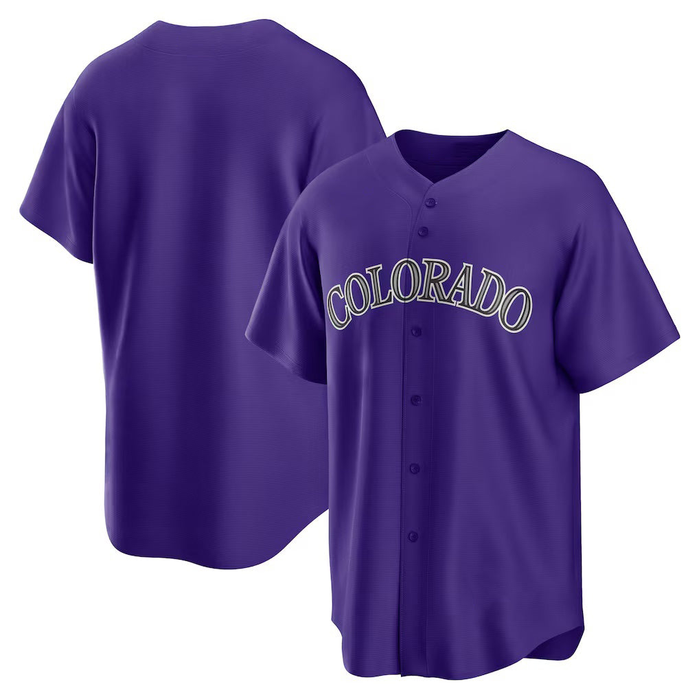Colorado Rockies Purple CONTON Alternate Replica Team Jersey