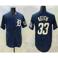Detroit Tigers #33 Colt Keith Navy CONTON With Patch Cool Base Stitched Jersey 2