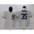 Chicago White Sox #35 Frank Thomas 2021 Cream Navy CONTON Field of Dreams Name Flex Base Stitched Jersey