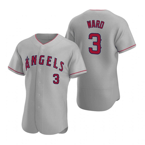 Los Angeles Angels #3 Waylor Ward Grey CONTON Flex Base Stitched Jersey