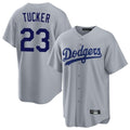 Los Angeles Dodgers #23 Kyle Tucker Player Gray CONTON Game Stitched Jerseys