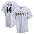 Colorado Rockies #14 Ezequiel Tovar White CONTON Home Replica Jersey