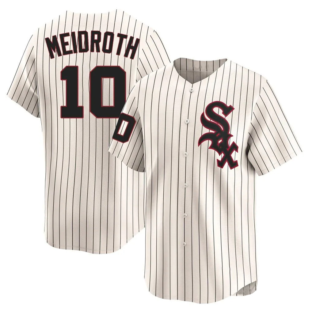 Chicago White Sox #10 Chase Meidroth Player Cream CONTON Cooperstown Collection Limited Home Stitched Jerseys