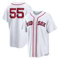 Boston Red Sox #55 Ranger Suarez White CONTON Home Replica Jersey