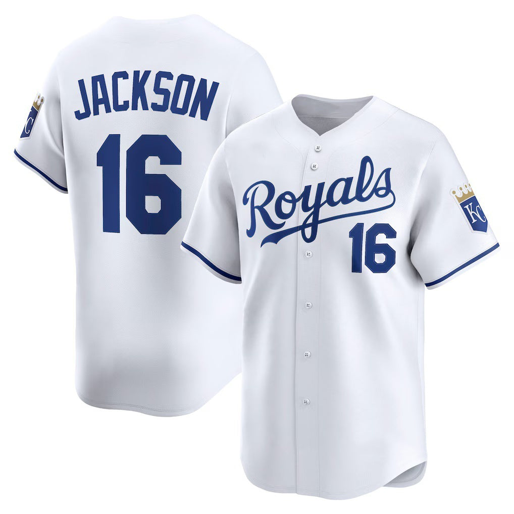 Kansas City Royals #16 Bo Jackson White CONTON Home Limited Player Jersey