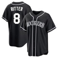 Colorado Rockies #8 Ryan Ritter Player Black CONTON Fashion Out Home Game Stitched Jerseys