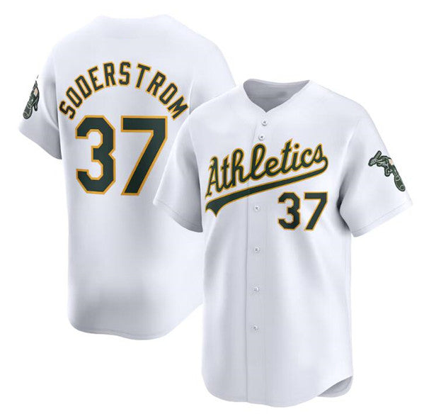 Oakland Athletics #37 Tyler Soderstrom White CONTON Home Limited Stitched Jersey