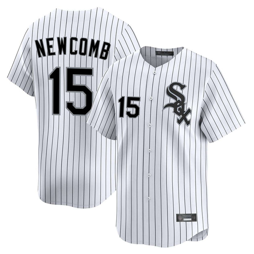 Chicago White Sox #15 Sean Newcomb Player White CONTON Stripe Limited Home Stitched Jerseys