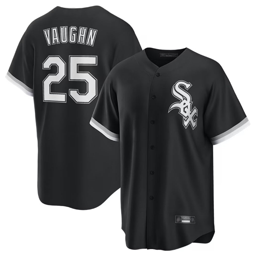 Chicago White Sox #25 Andrew Vaughn Player Black CONTON Home Game Stitched Jerseys