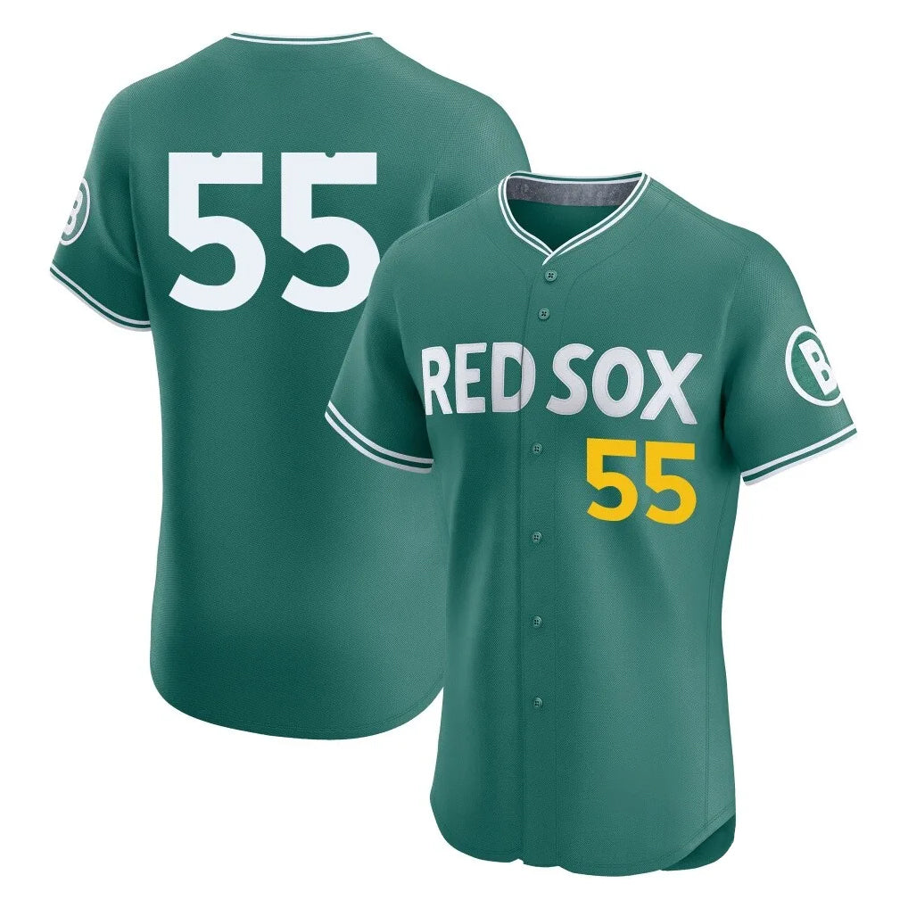 Boston Red Sox #55 Ranger Suarez Player Green CONTON City Connect Limited Elite Home Game Stitched Jerseys1