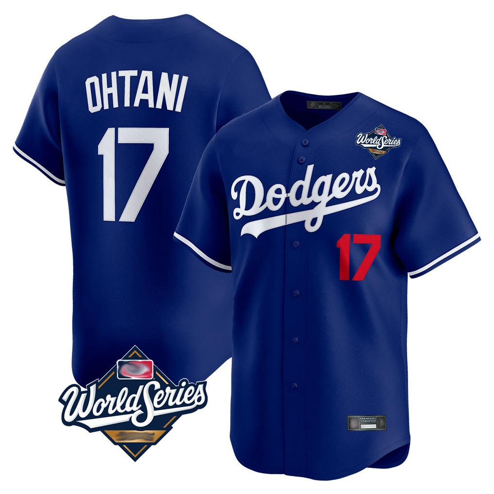 Los Angeles Dodgers #17 Shohei Ohtani Player Royal CONTON World Series Limited Home Stitched Jerseys