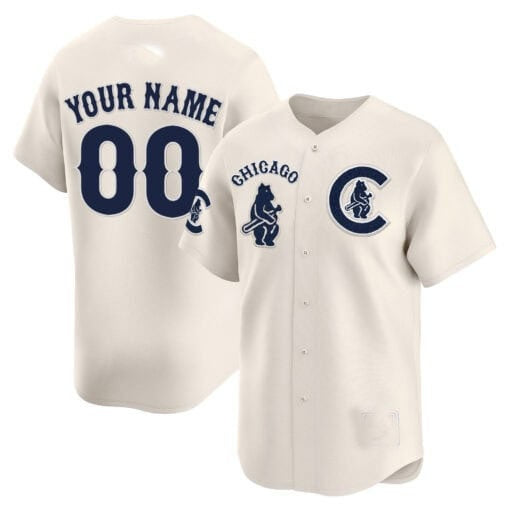 Custom Chicago Cubs Special Vapor Premier Limited Jersey V2 ¨C Cream CONTON