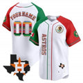 Custom Houston Astros Mexico Vapor Premier Limited Jersey V4 ¨C White CONTON