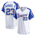 Atlanta Braves #23 Michael Harris II Player White CONTON Throwback Cooperstown Collection T-shirt Game Stitched Jerseys