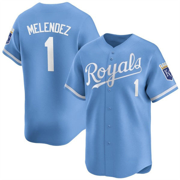 Kansas City Royals #1 MJ Melendez Light Blue CONTON Alternate Limited Stitched Jersey