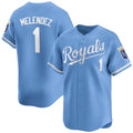 Kansas City Royals #1 MJ Melendez Light Blue CONTON Alternate Limited Stitched Jersey