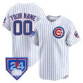 Custom Chicago Cubs 2024 Spring Training Patch Vapor Premier Limited Jersey ¨C White Alternate CONTON