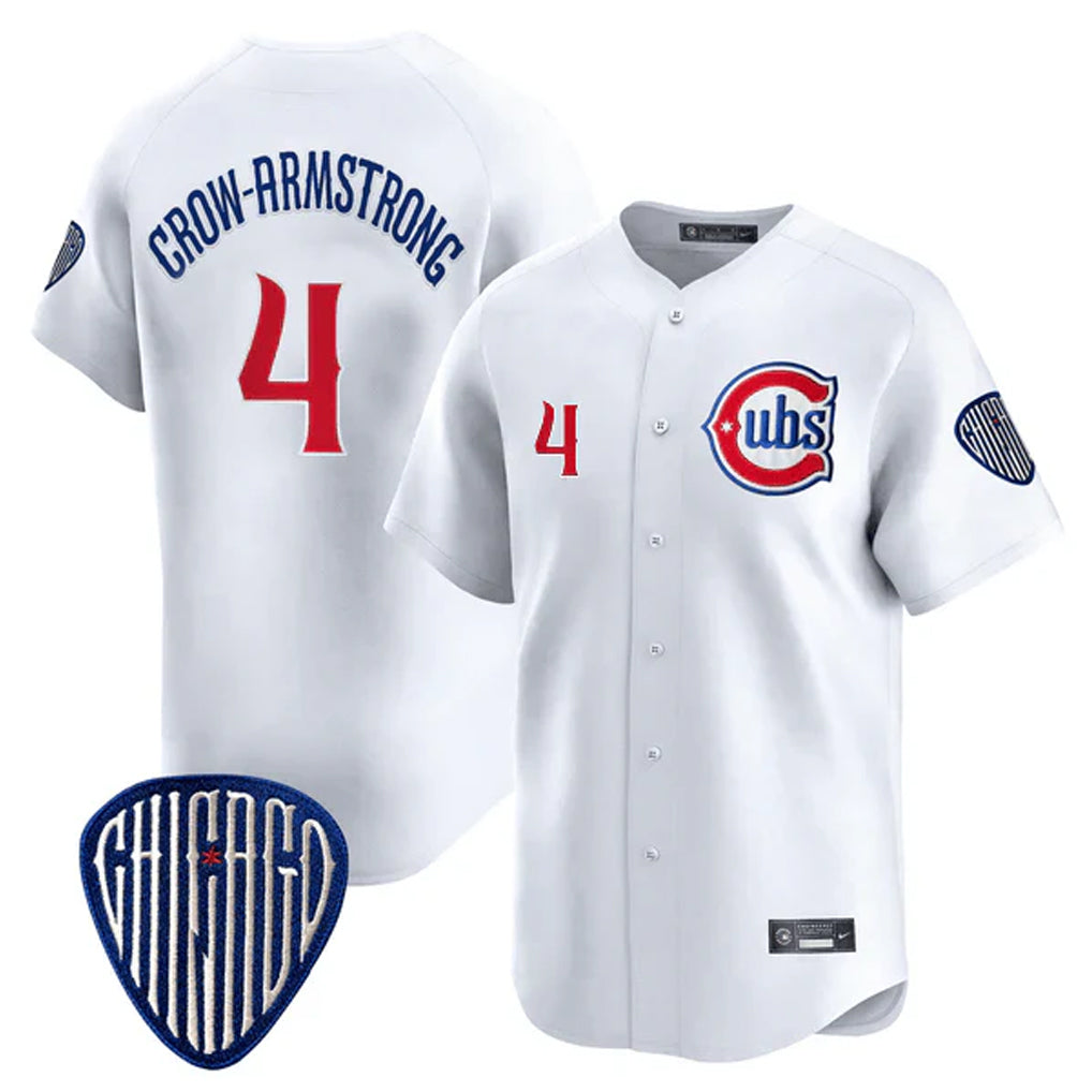 Chicago Cubs #4 Pete Crow-Armstrong Player White CONTON Vapor Premier Limited Home Stitched Jerseys