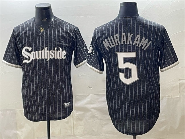 Chicago White Sox #5 Munetaka Murakami Black CONTON 2021 City Connect Cool Base Stitched Jersey