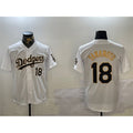 Los Angeles Dodgers #18 Yoshinobu Yamamoto White Gold CONTON Home Limited Stitched Jersey 2